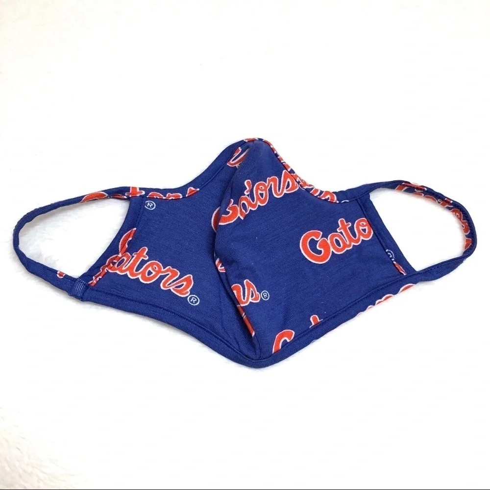 🔴 5 for $10 ONE GATORS Blue Orange Face Mask Double Layer Reusable